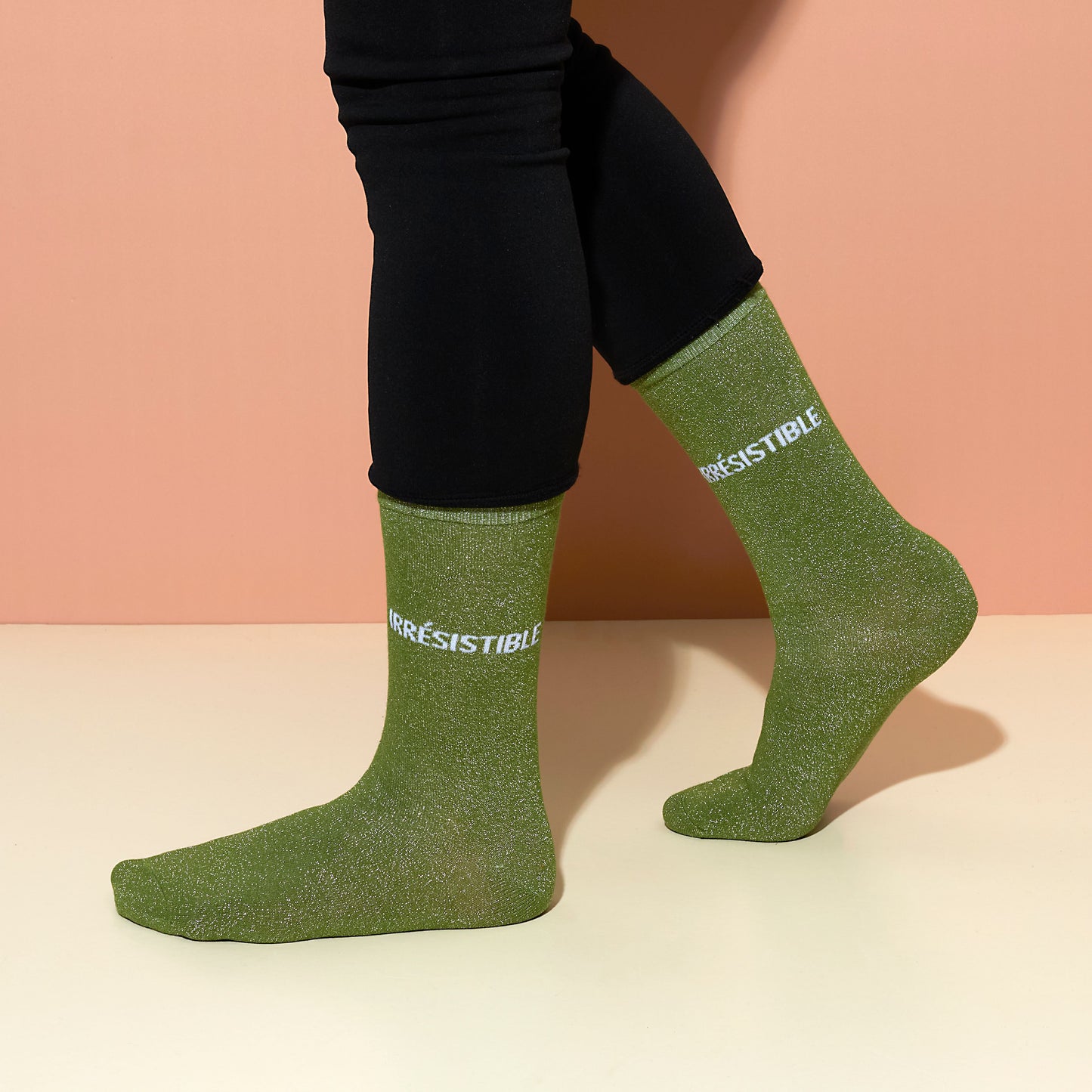 CHAUSSETTES PAILLETTES VERTES IRRESISTIBLE