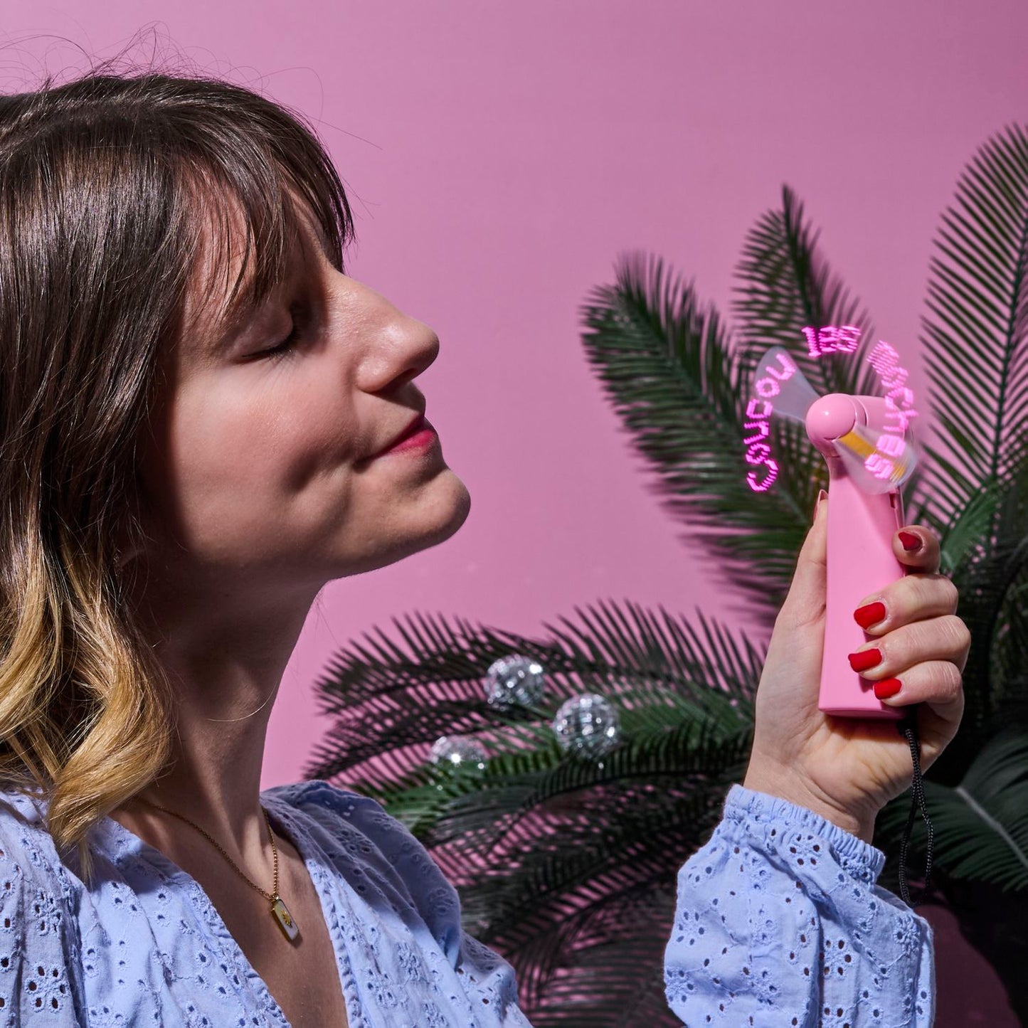 VENTILATEUR PORTABLE MESSAGE LED