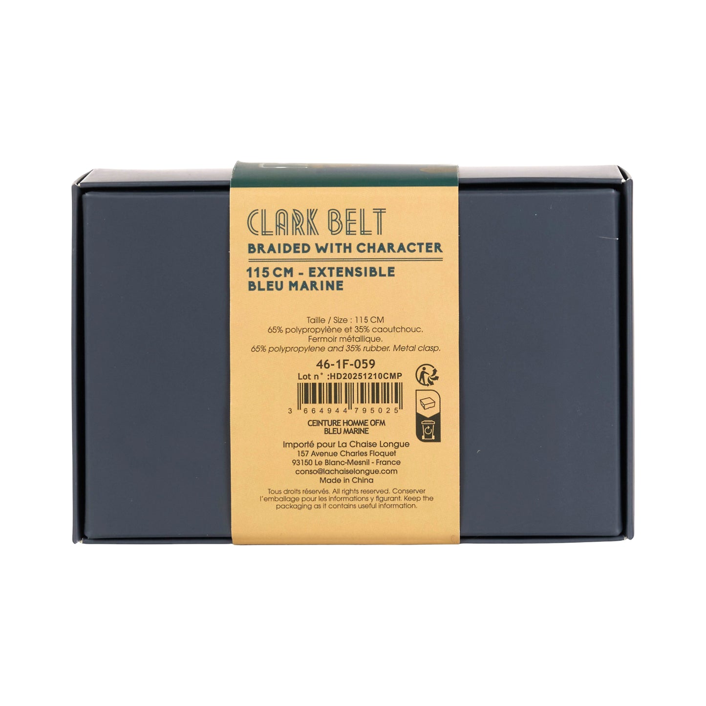 CEINTURE HOMME BLEU MARINE