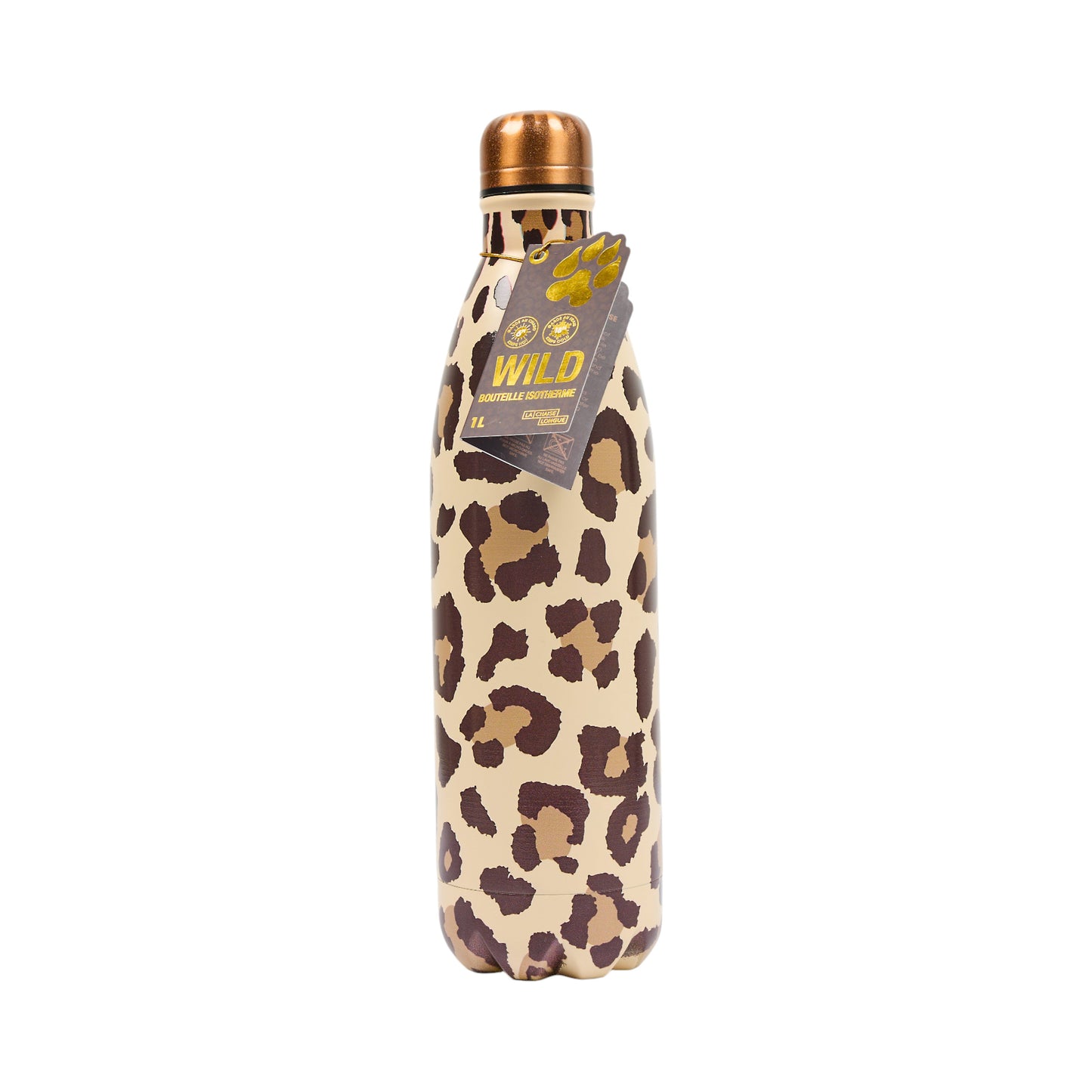 BOUTEILLE ISO LEOPARD ROSE FLUO WILD 1L