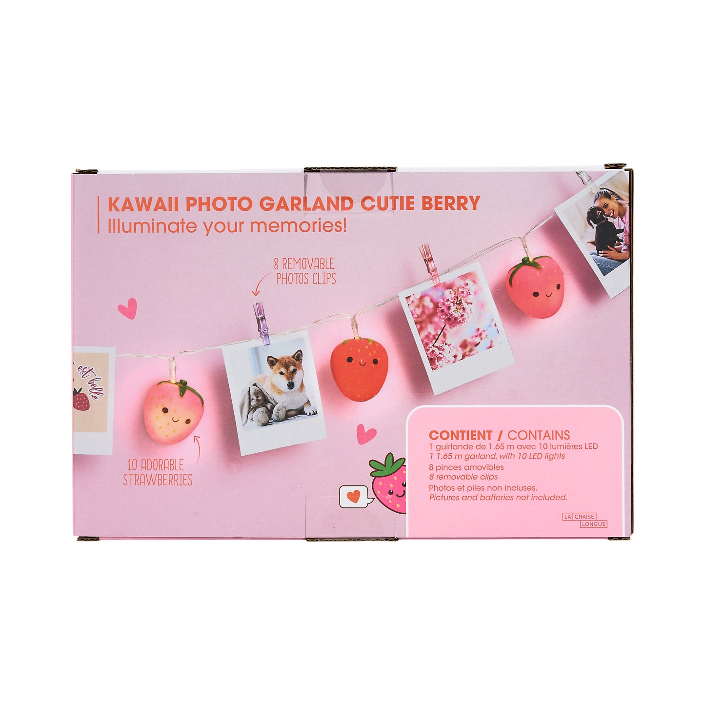 GUIRLANDE CLIPS KAWAII FRAISES