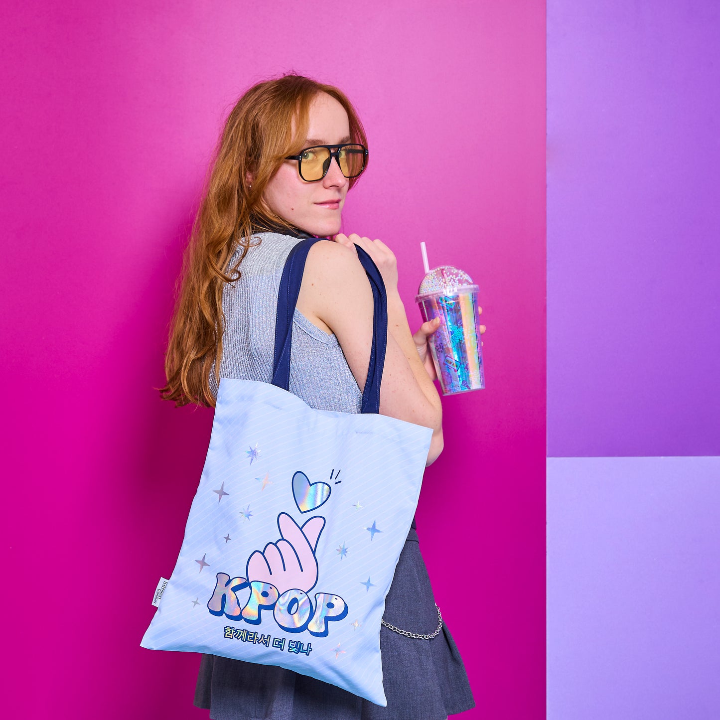 TOTE BAG KPOP FINGER HEART