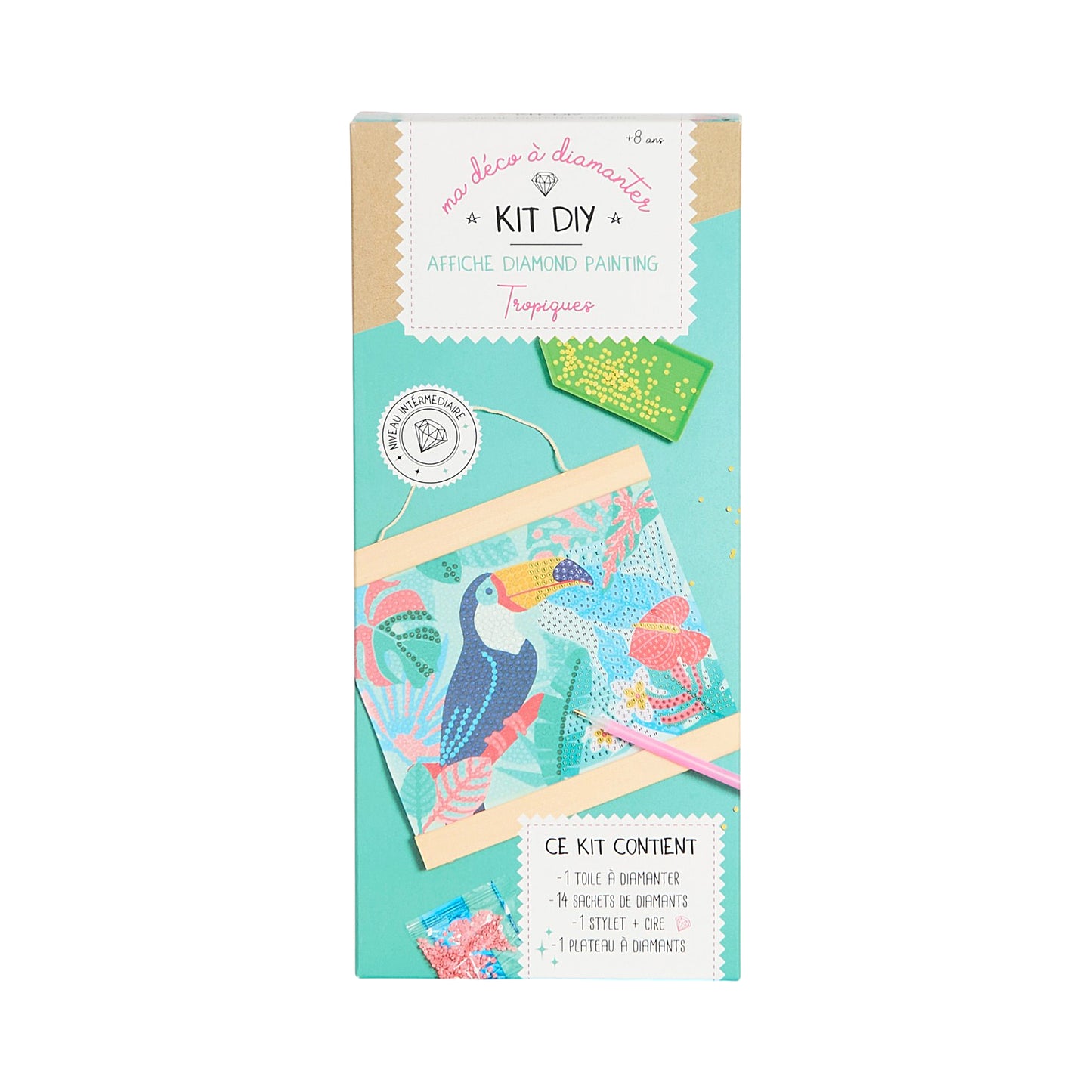 KIT DIY DIAMOND PAINTING AFFICHE TROPIQUES