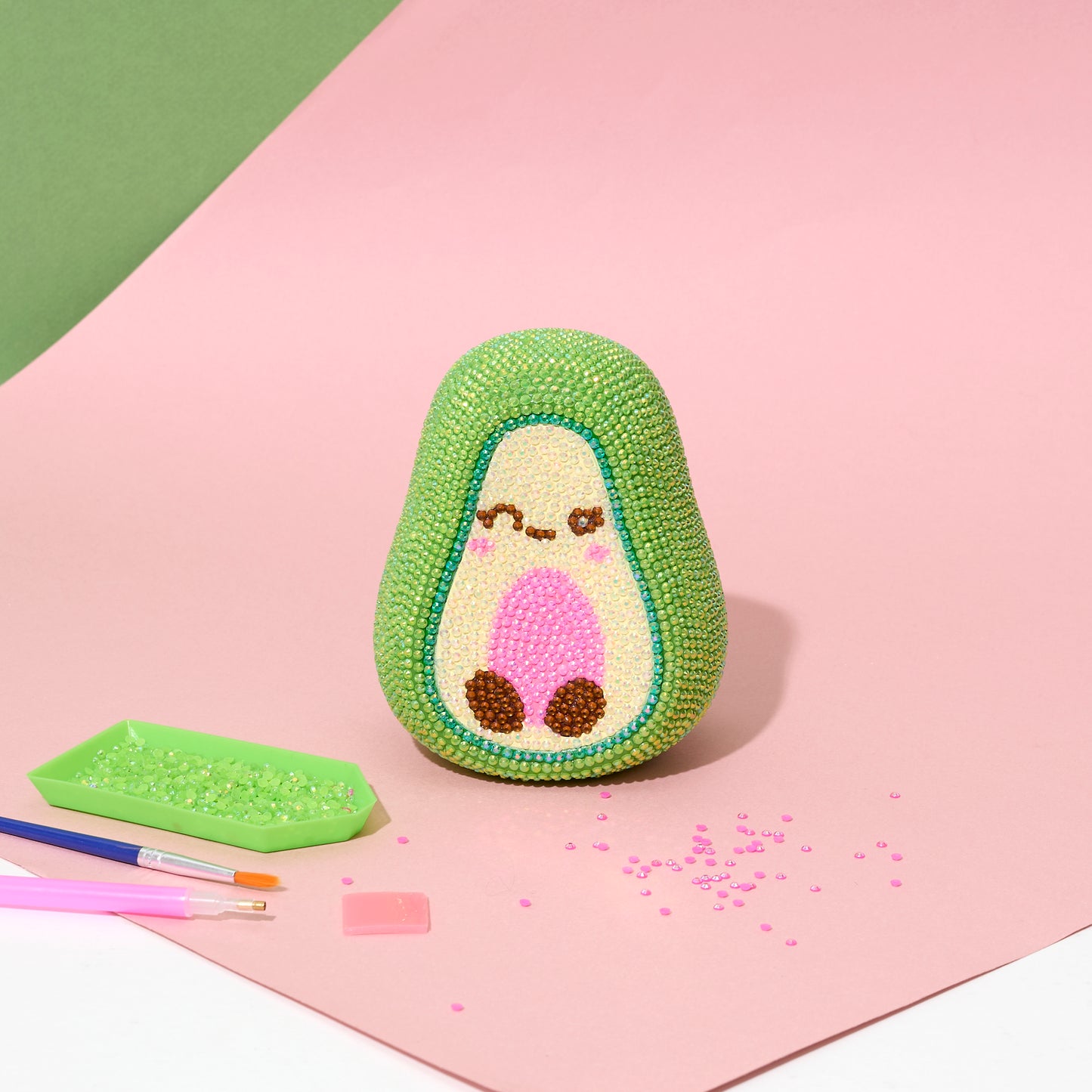 KIT DIY DIAMOND PAINTING 3D AVOCAT KAWAII