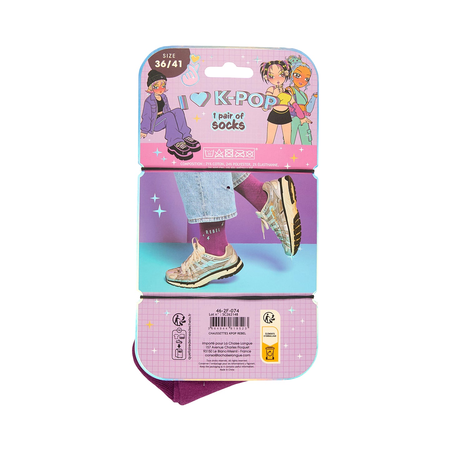 CHAUSSETTES KPOP REBEL 36-41
