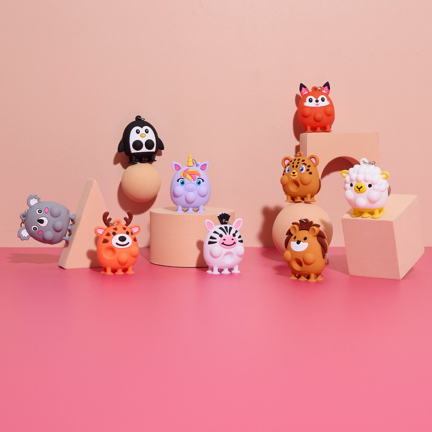 BLIND BOX PORTE CLES ANIMAUX ANTI STRESS