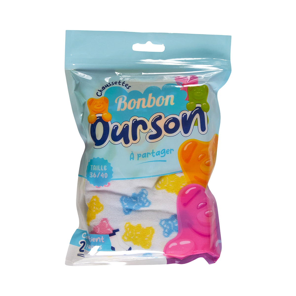 CHAUSSETTES BONBON OURSON 36-40