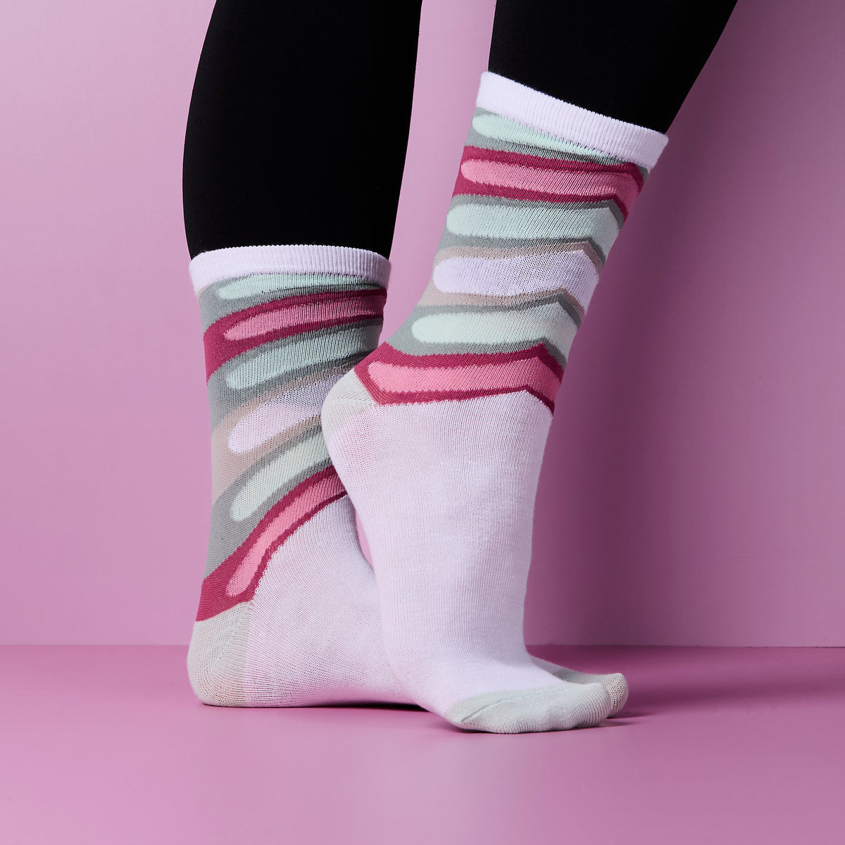 CHAUSSETTES BONBON GUIMAUVE 36-40