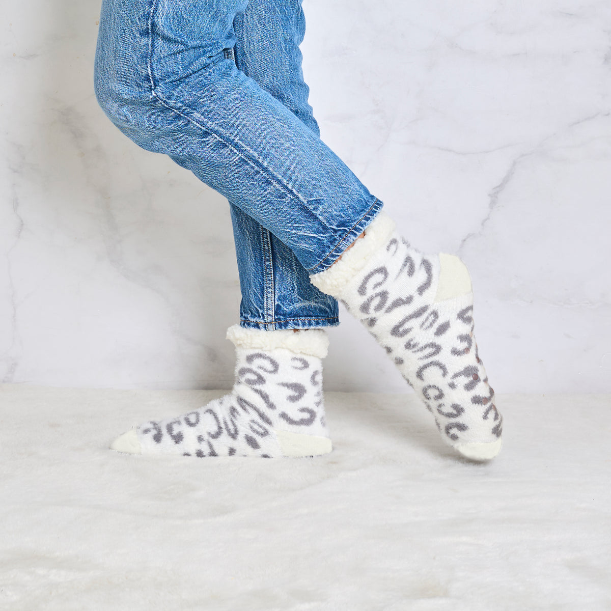 CHAUSSETTES COCOON SHERPA LEOPARD