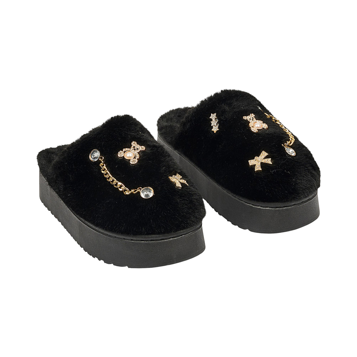 CHAUSSONS LUXURY GLAMS CHARMS NOIR T37 38