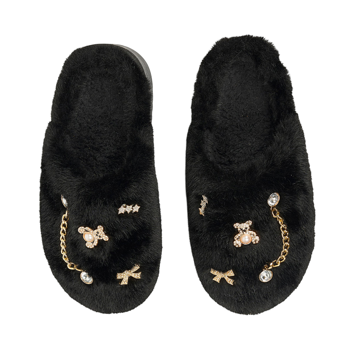 CHAUSSONS LUXURY GLAMS CHARMS NOIR T37 38