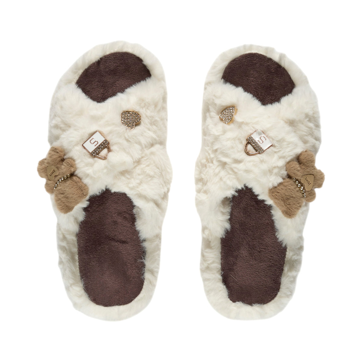 CHAUSSONS LUXURY GLAMS CHARMS IVOIRE T39 40