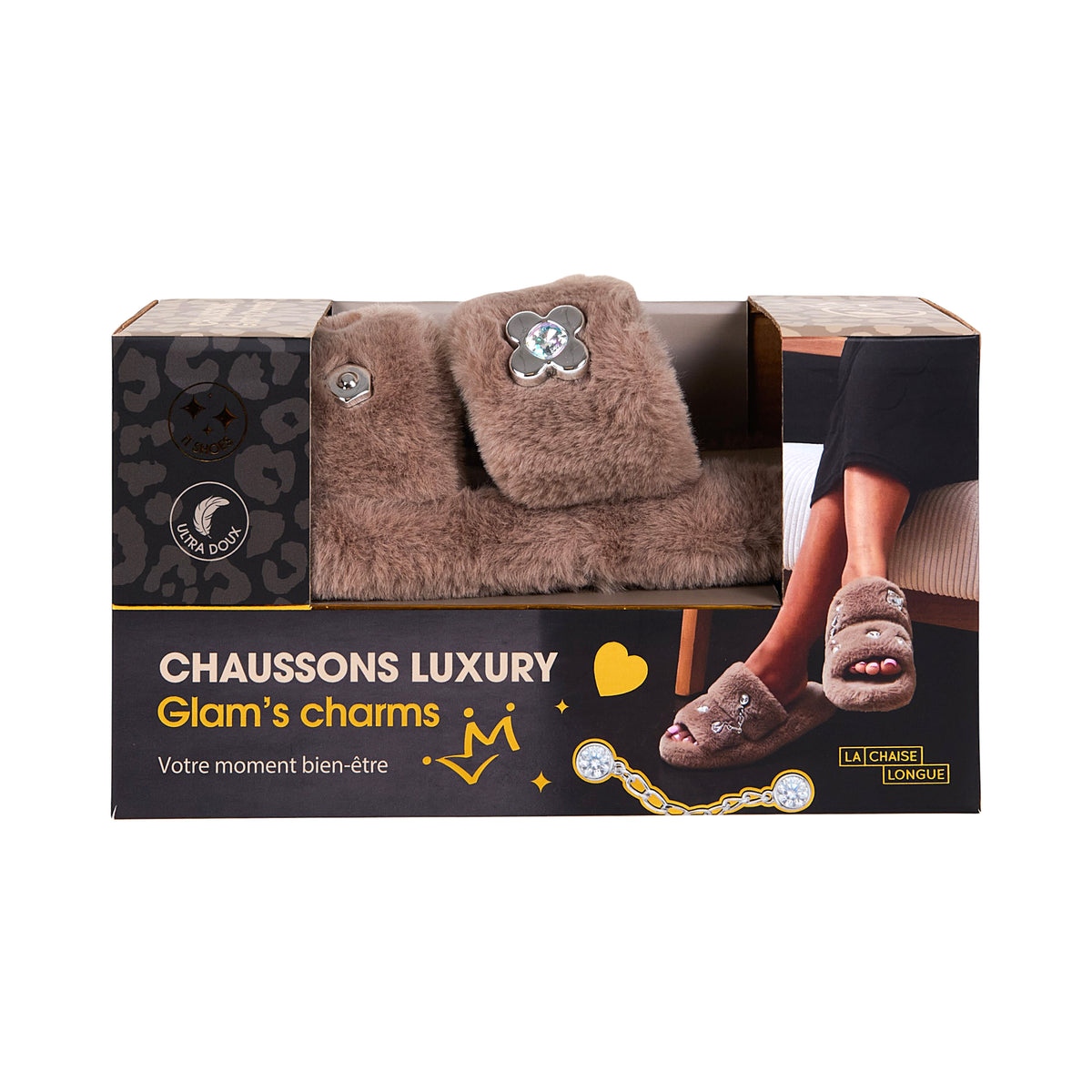 CHAUSSONS LUXURY GLAMS CHARMS TAUPE T39 40