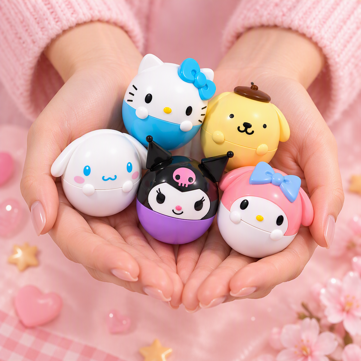 BLIND BOX BAUME A LEVRES BOULE 3D HELLO KITTY & FRIENDS