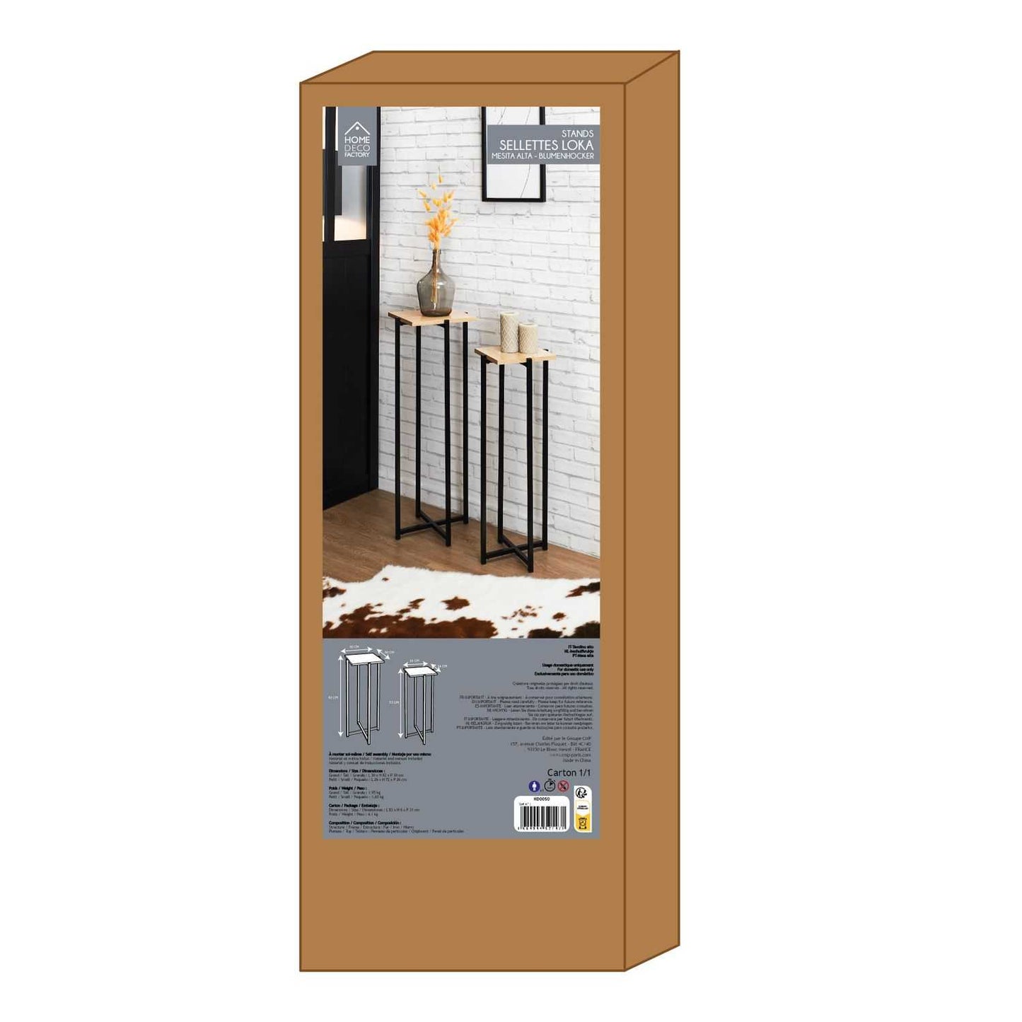 SELLETTE NOIR LOKA - LOT DE 2