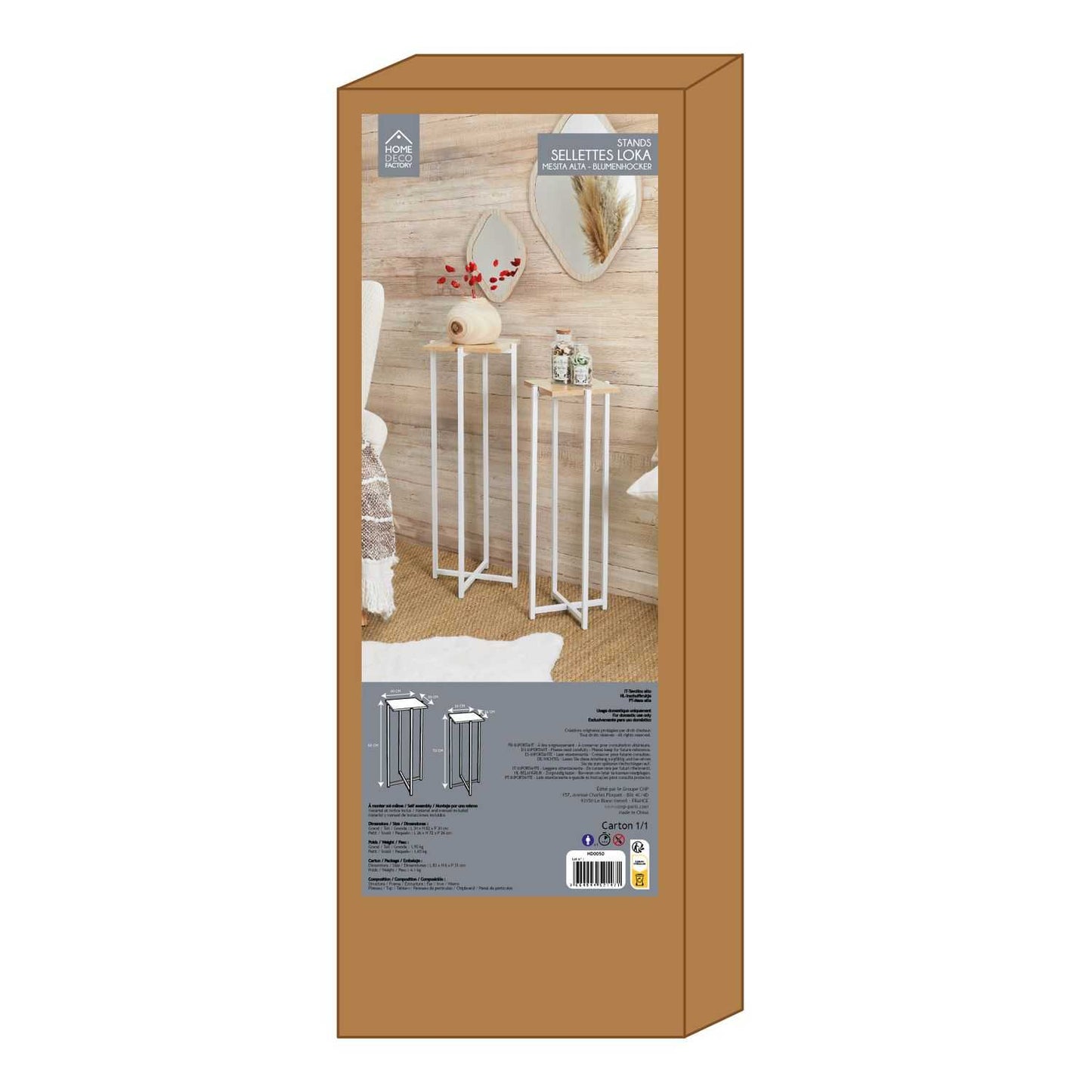 SELLETTE BLANC LOKA - LOT DE 2