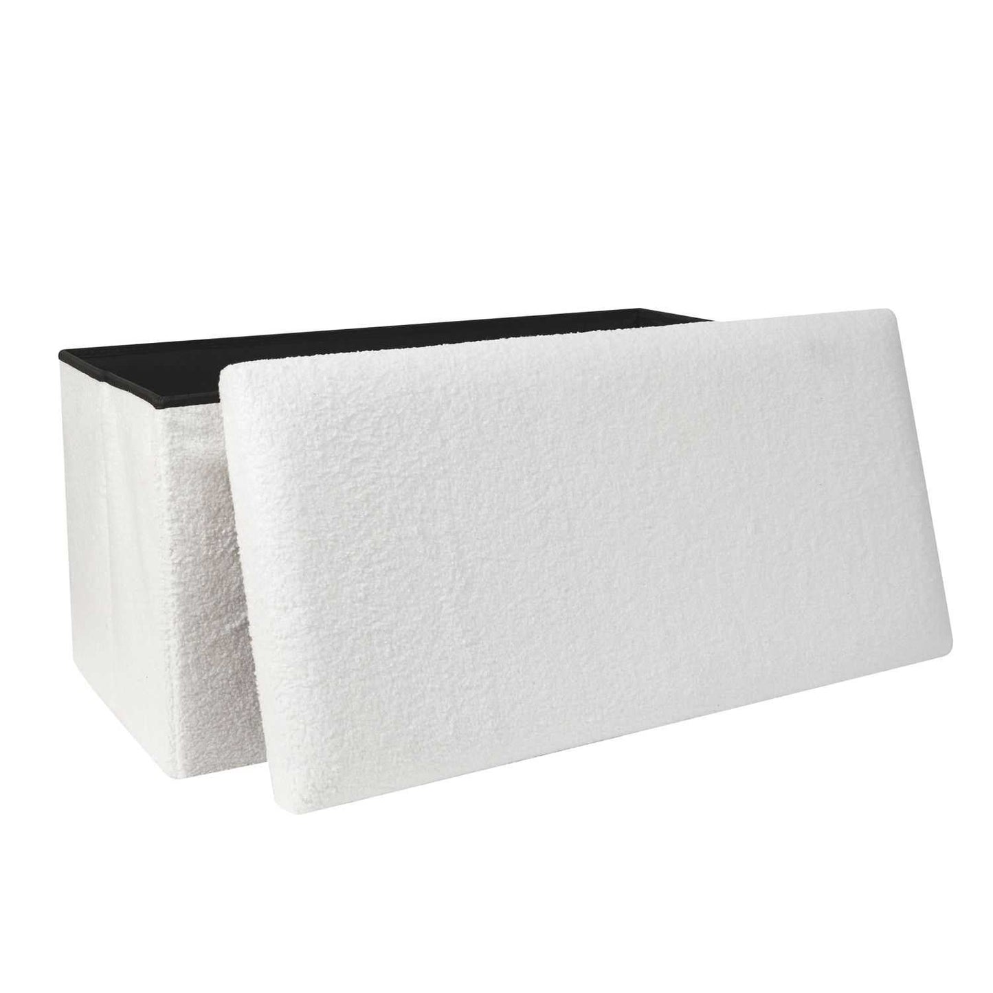 COFFRE BANC PLIABLE BOUCLETTE BLANC