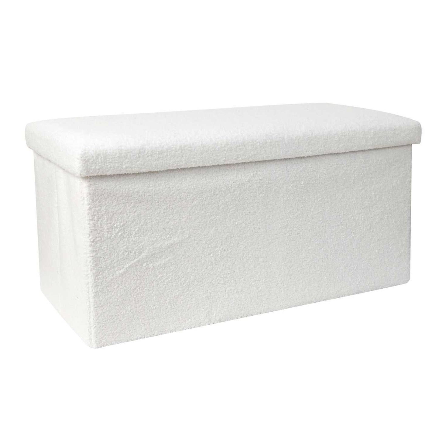 COFFRE BANC PLIABLE BOUCLETTE BLANC