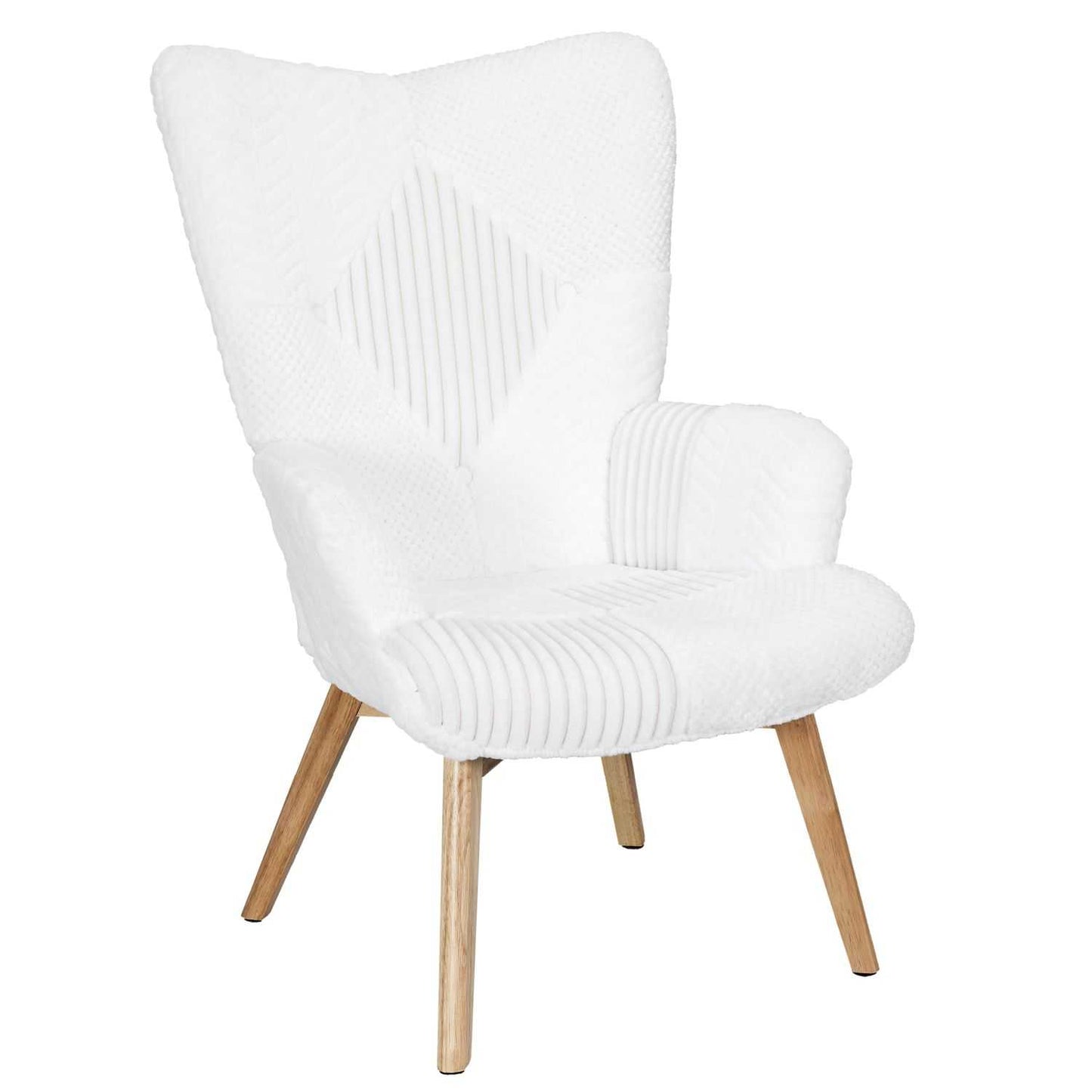 FAUTEUIL HELSINKI PATCHWORK BLANC