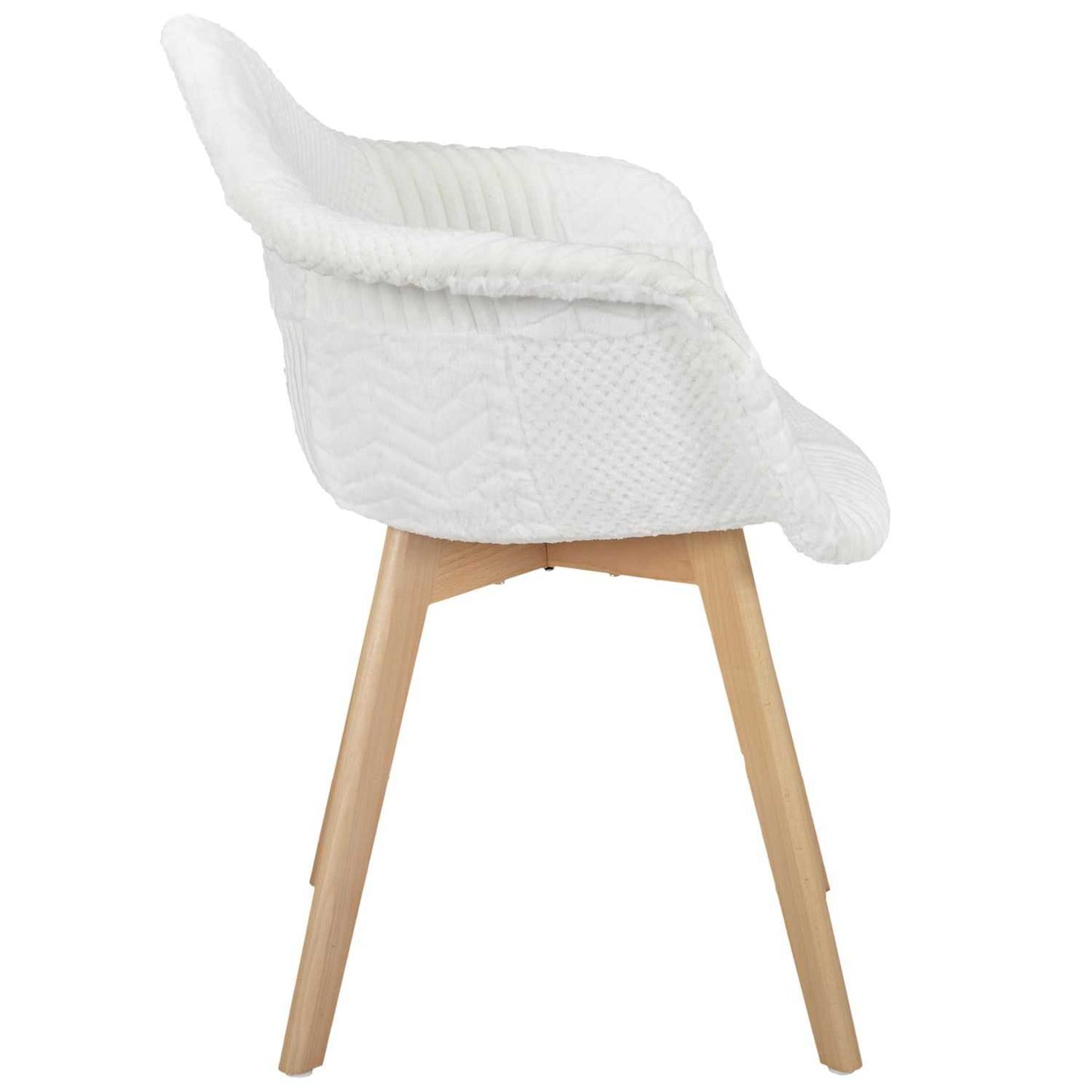 FAUTEUIL SCANDINAVE PATCHWORK BLANC