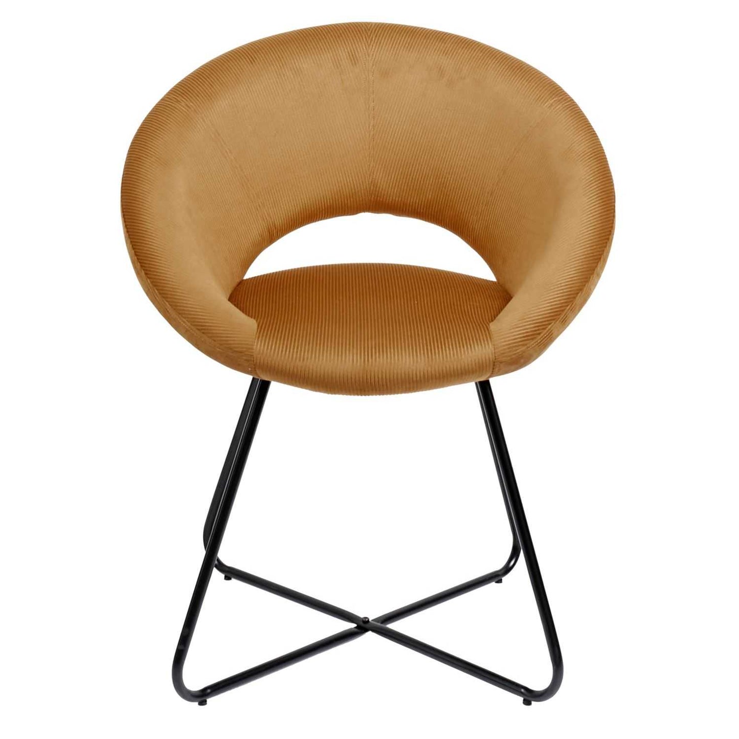 FAUTEUIL ROND VELOURS COTELE GIULIA JAUNE