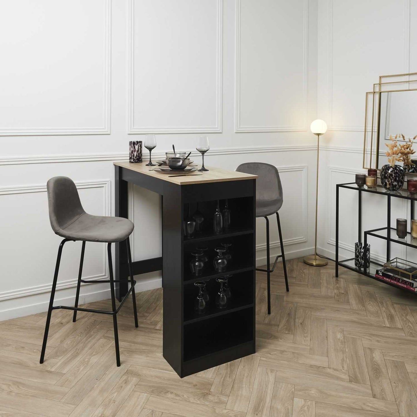 CHAISE DE BAR GIULIA GRIS