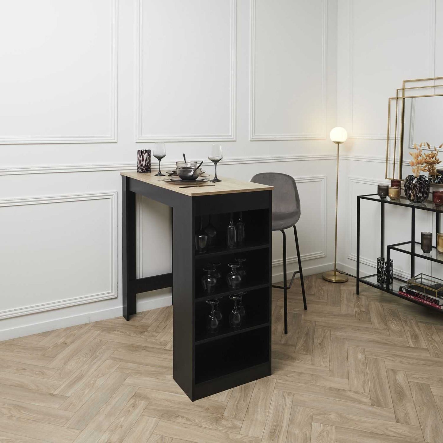 CHAISE DE BAR GIULIA GRIS