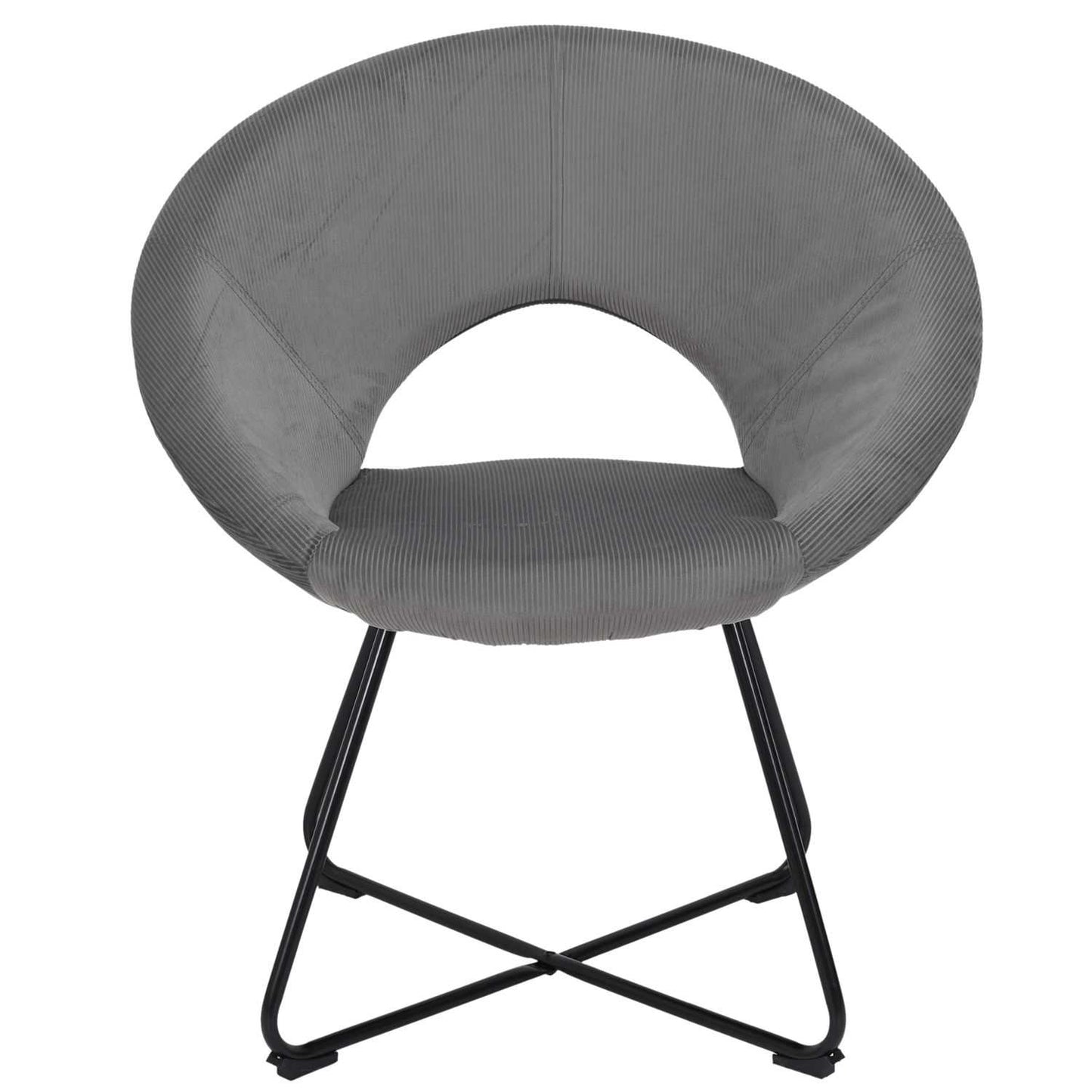FAUTEUIL ROND VELOURS COTELE GIULIA GRIS
