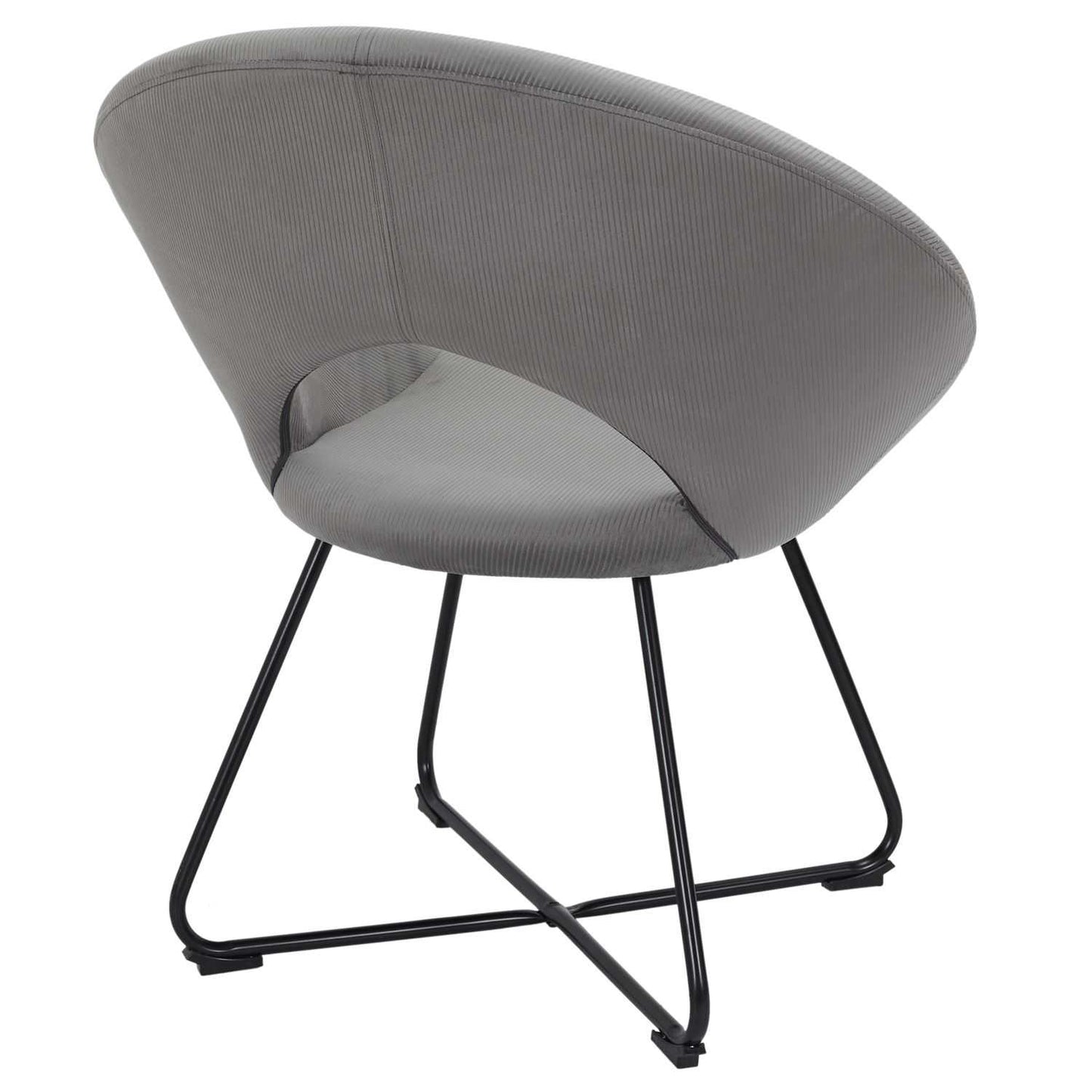 FAUTEUIL ROND VELOURS COTELE GIULIA GRIS