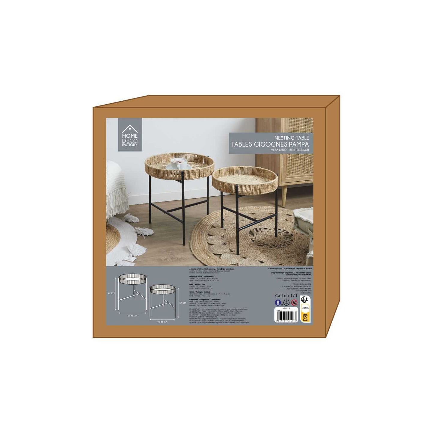 TABLE GIGOGNE PAMPA - LOT DE 2