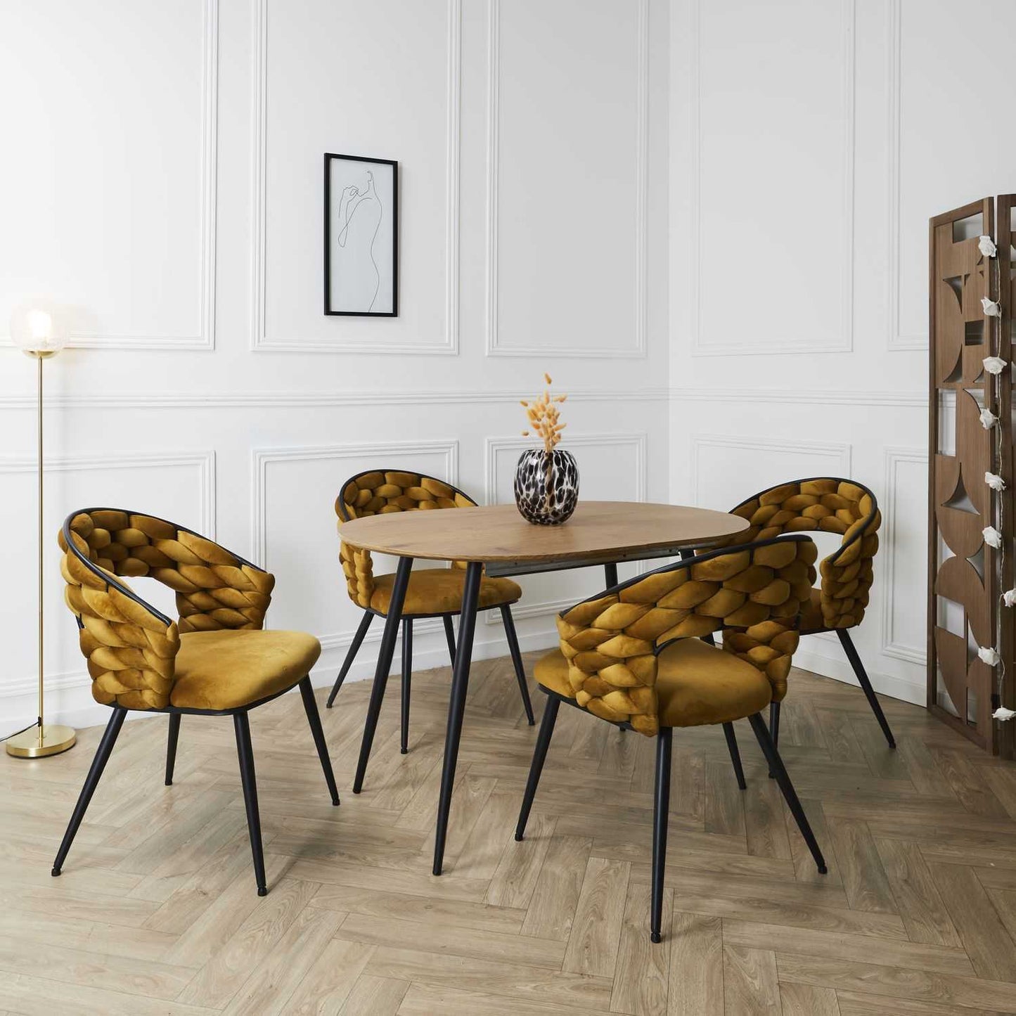 FAUTEUIL SAWYER JAUNE MOUTARDE