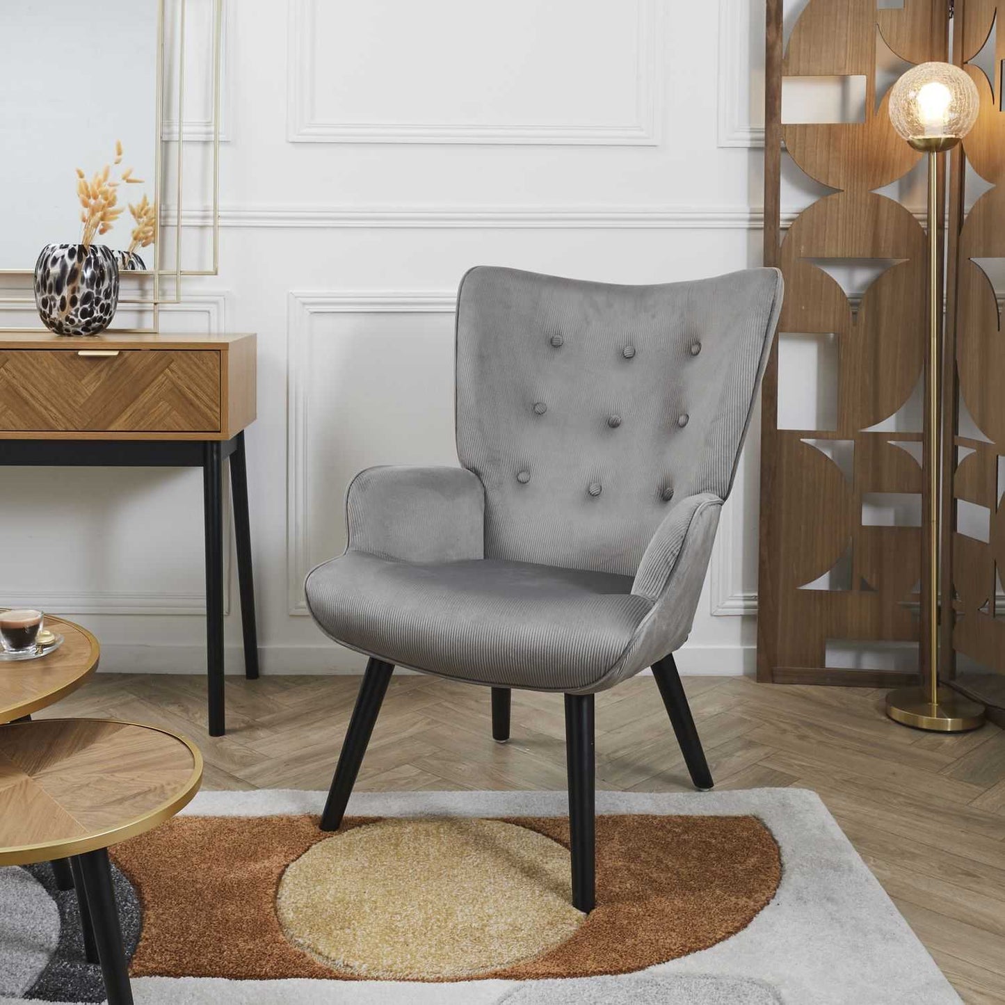 FAUTEUIL DE SALON GIULIA GRIS