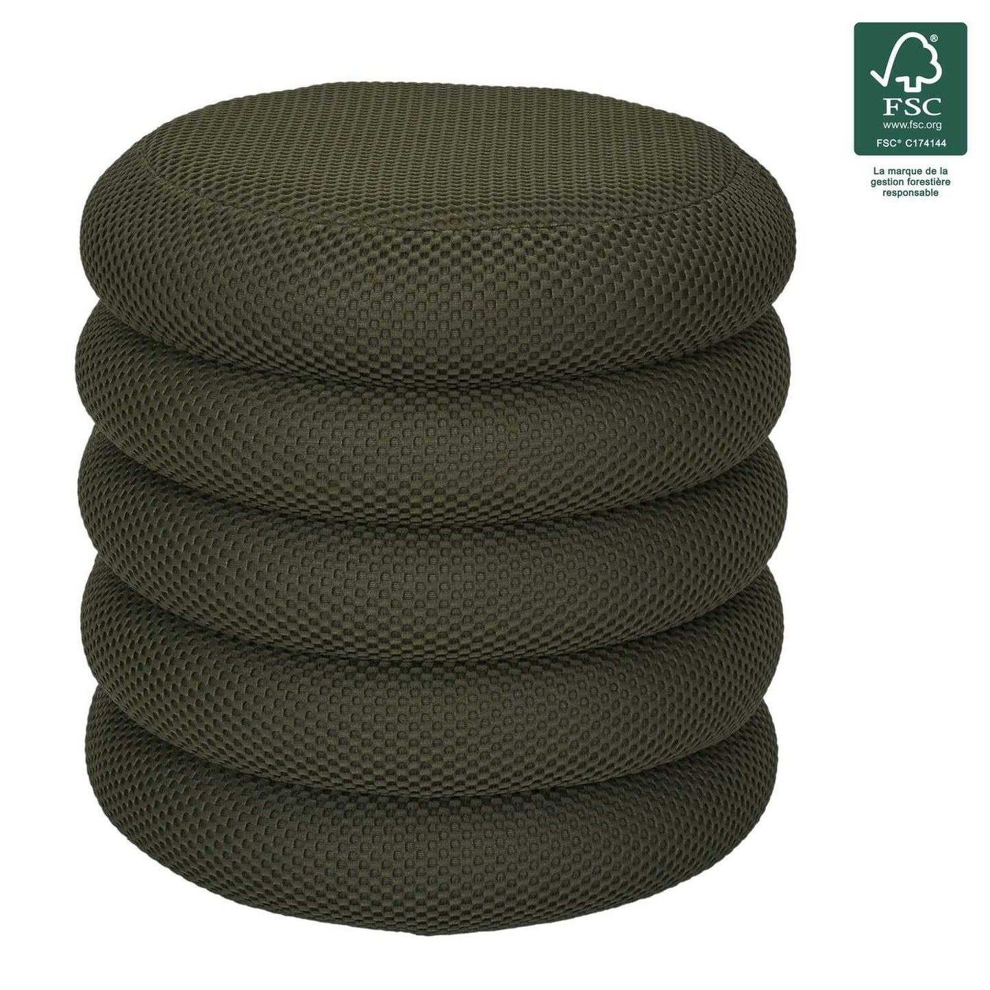 POUF RANGEMENT ATOME KAKI