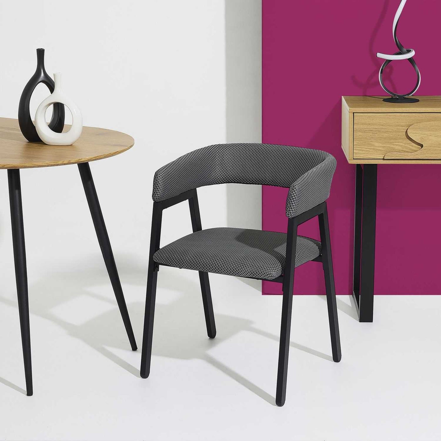 FAUTEUIL DESIGN ATOME GRIS