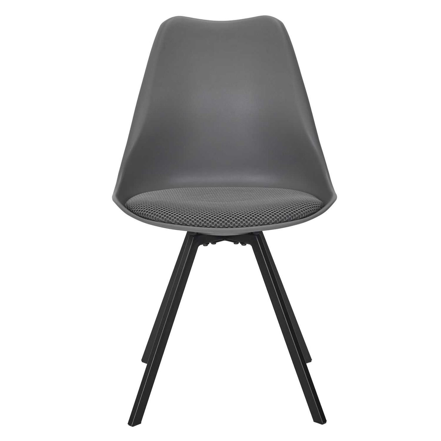 CHAISE AVEC COUSSIN ATOME GRIS