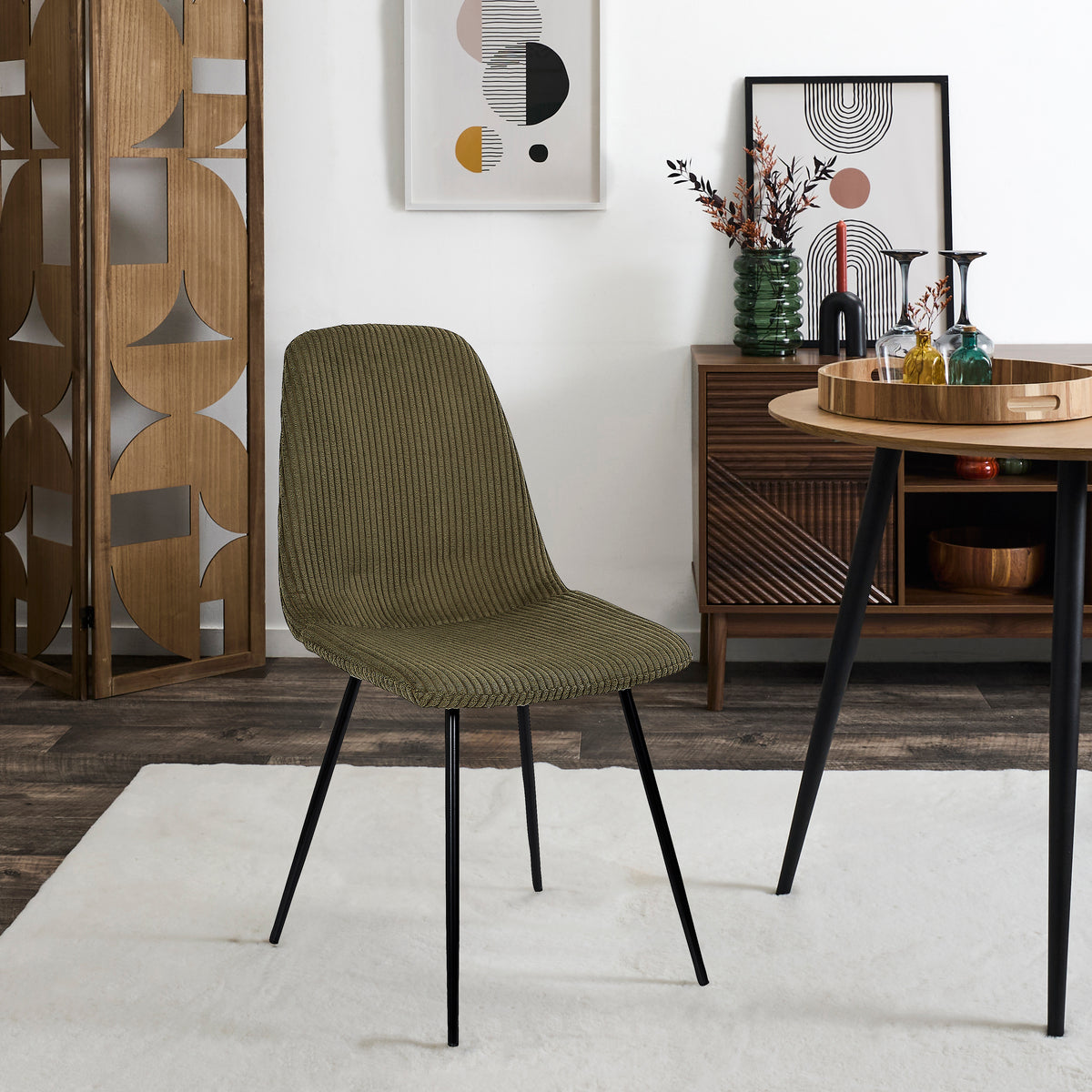 CHAISE COTELE SCOTT VERT - LOT DE 4