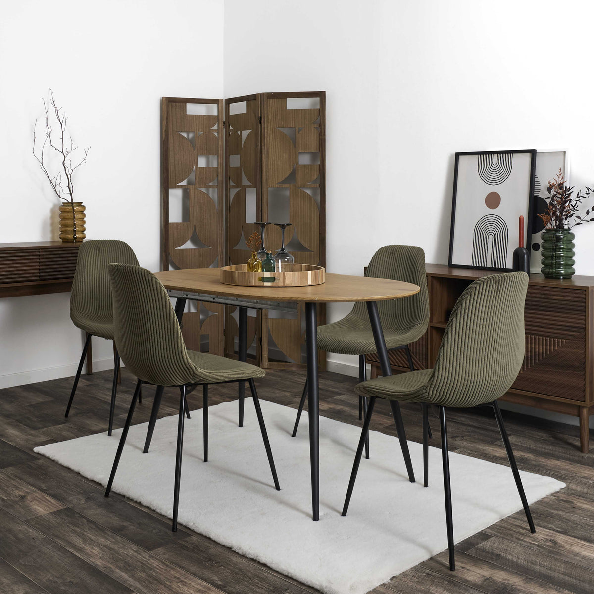 CHAISE COTELE SCOTT VERT - LOT DE 4