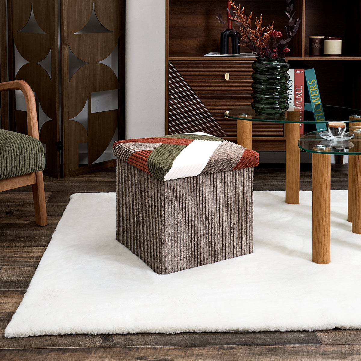 COFFRE POUF PLIABLE PATCHWORK COTELE SCOTT