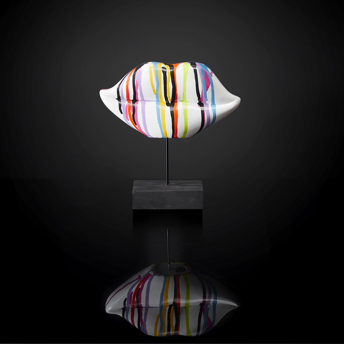 DECO A POSER BOUCHE MULTICOLORE H20CM