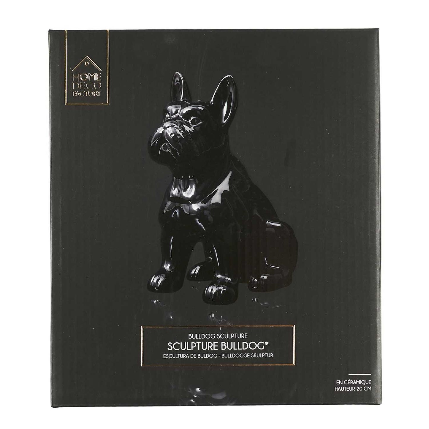 BULLDOG CERAMIQUE NOIR 20CM