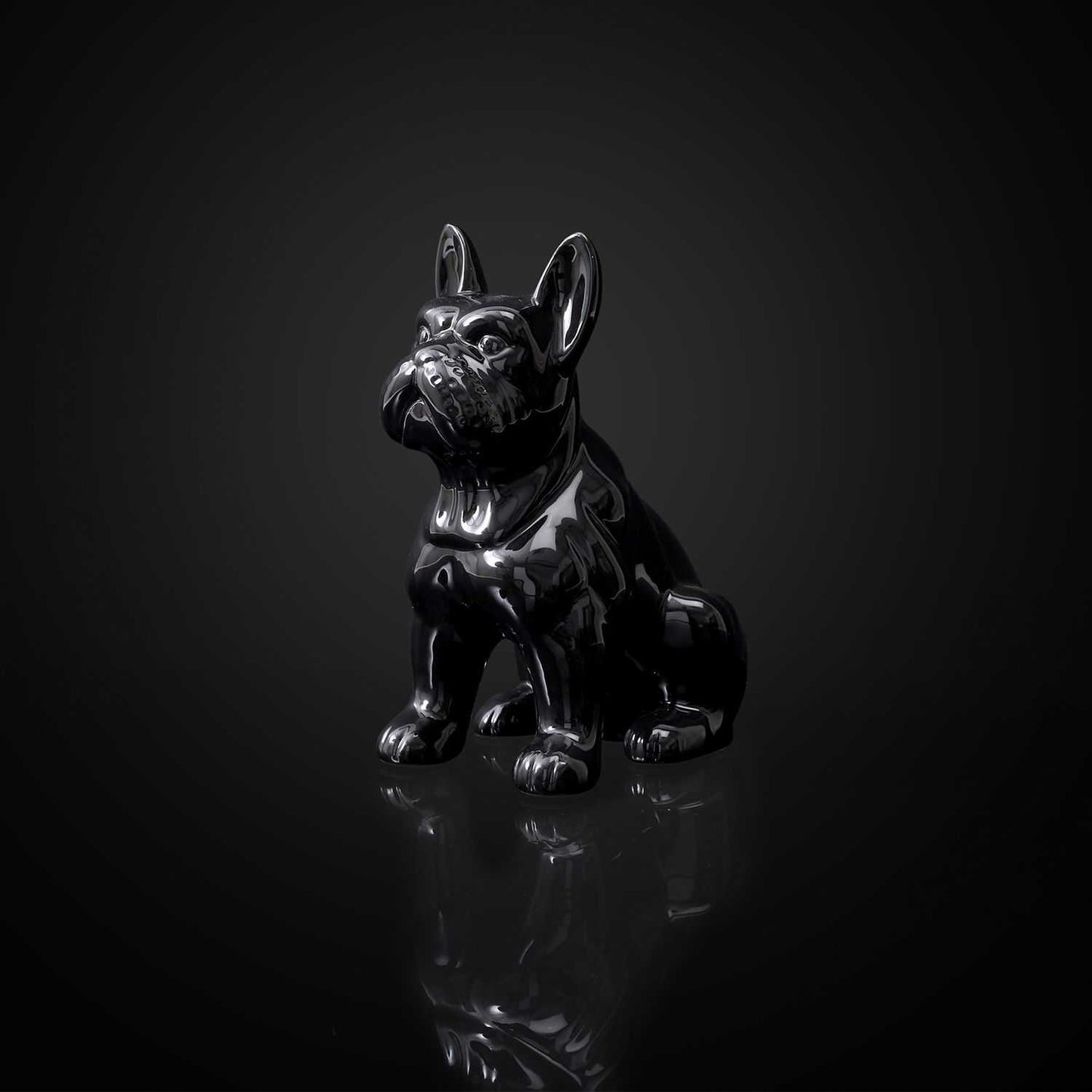BULLDOG CERAMIQUE NOIR 20CM