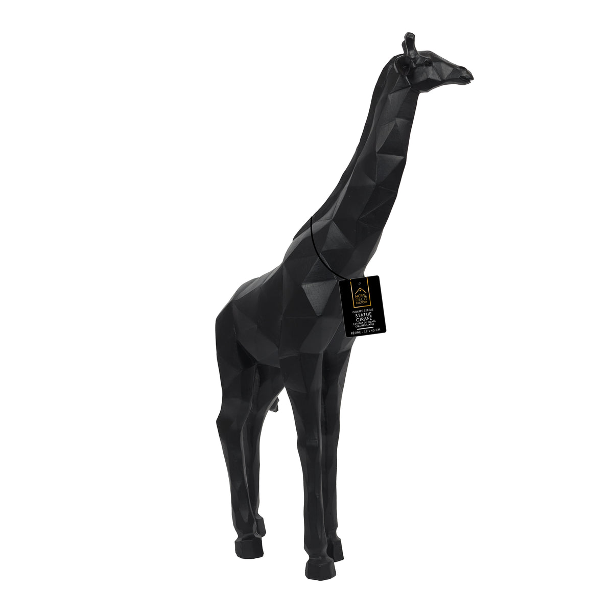 GIRAFE ORIGAMI NOIR H40CM