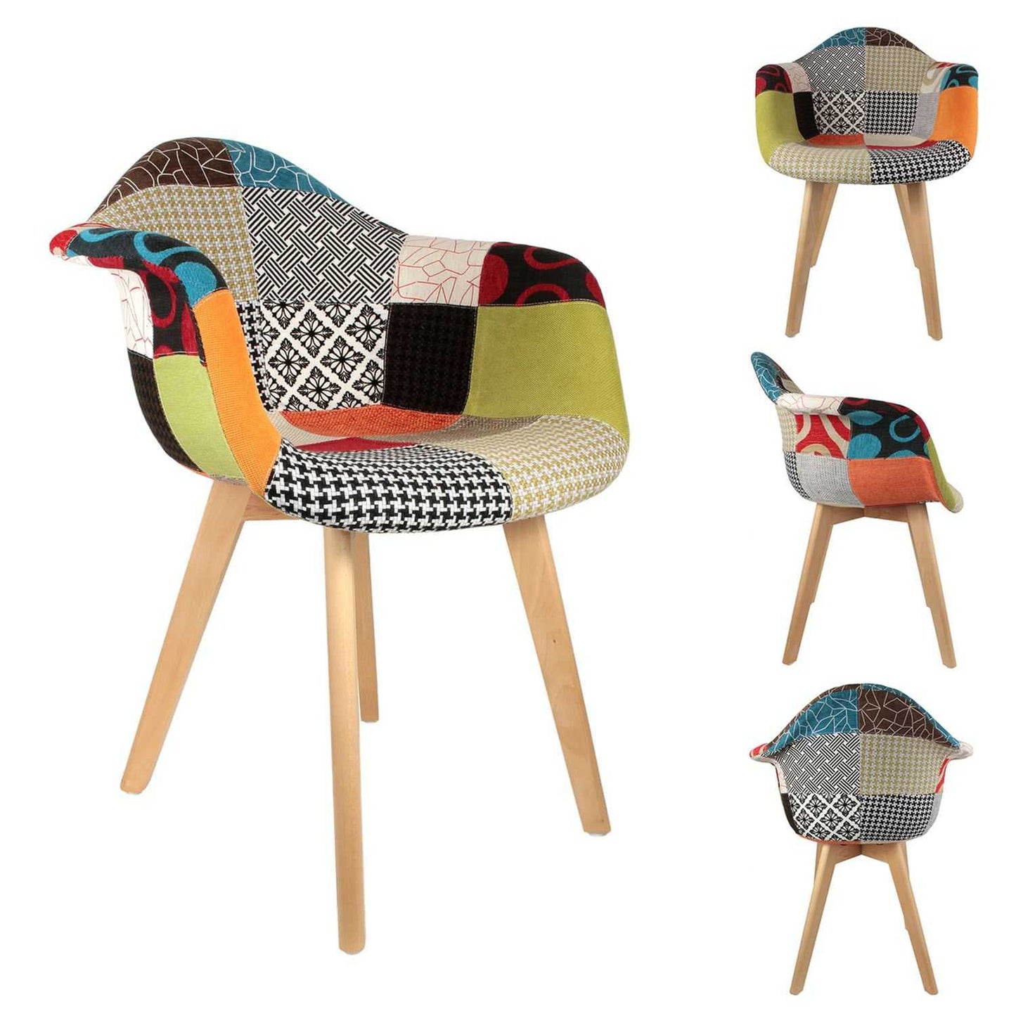 FAUTEUIL SCANDINAVE PATCHWORK