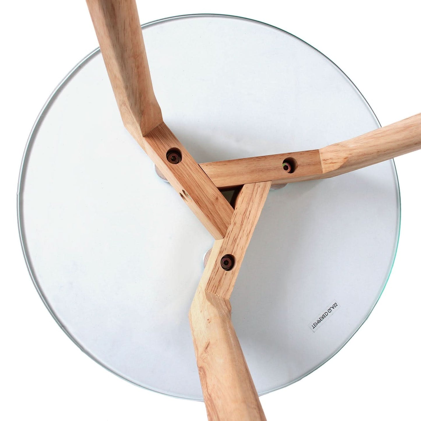 TABLE GIGOGNE EN VERRE TREMPE PLATEAU ROND X2