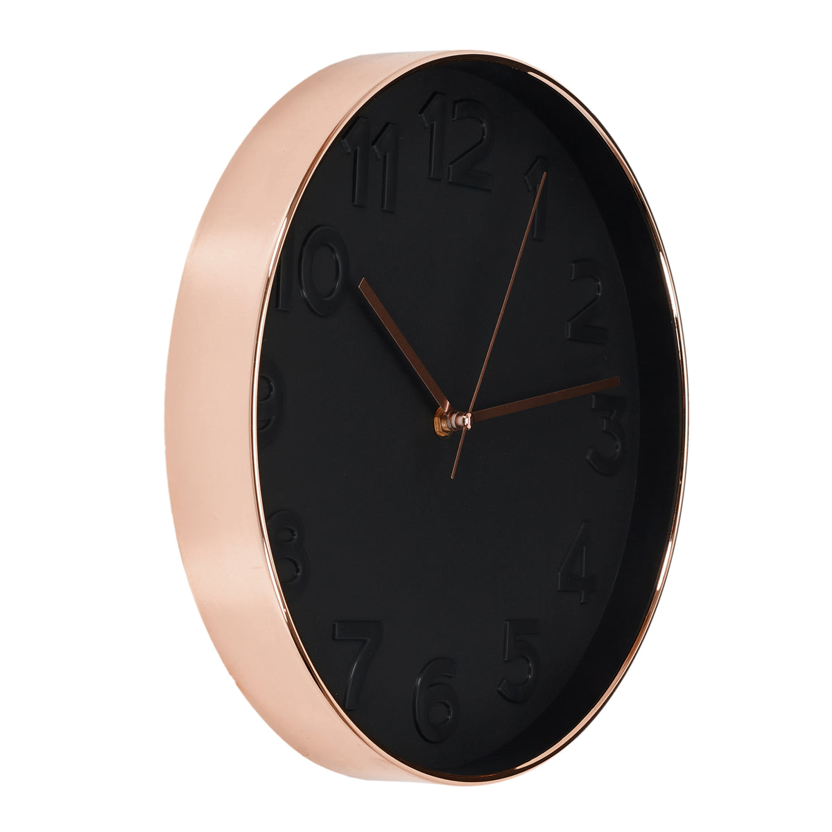 HORLOGE RONDE 30.5CM NOIRE CUIVREE