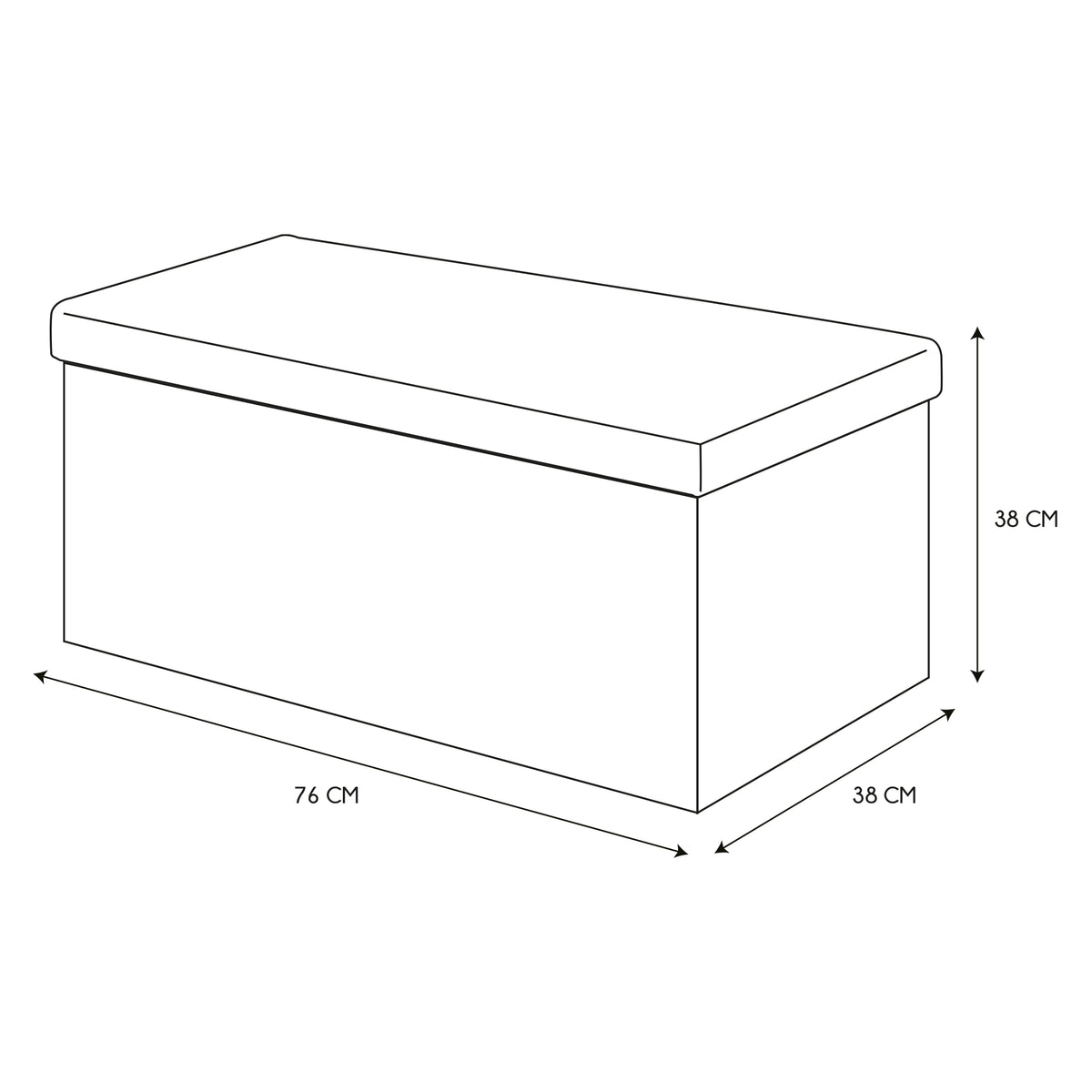 COFFRE BANC PLIABLE PU BLANC