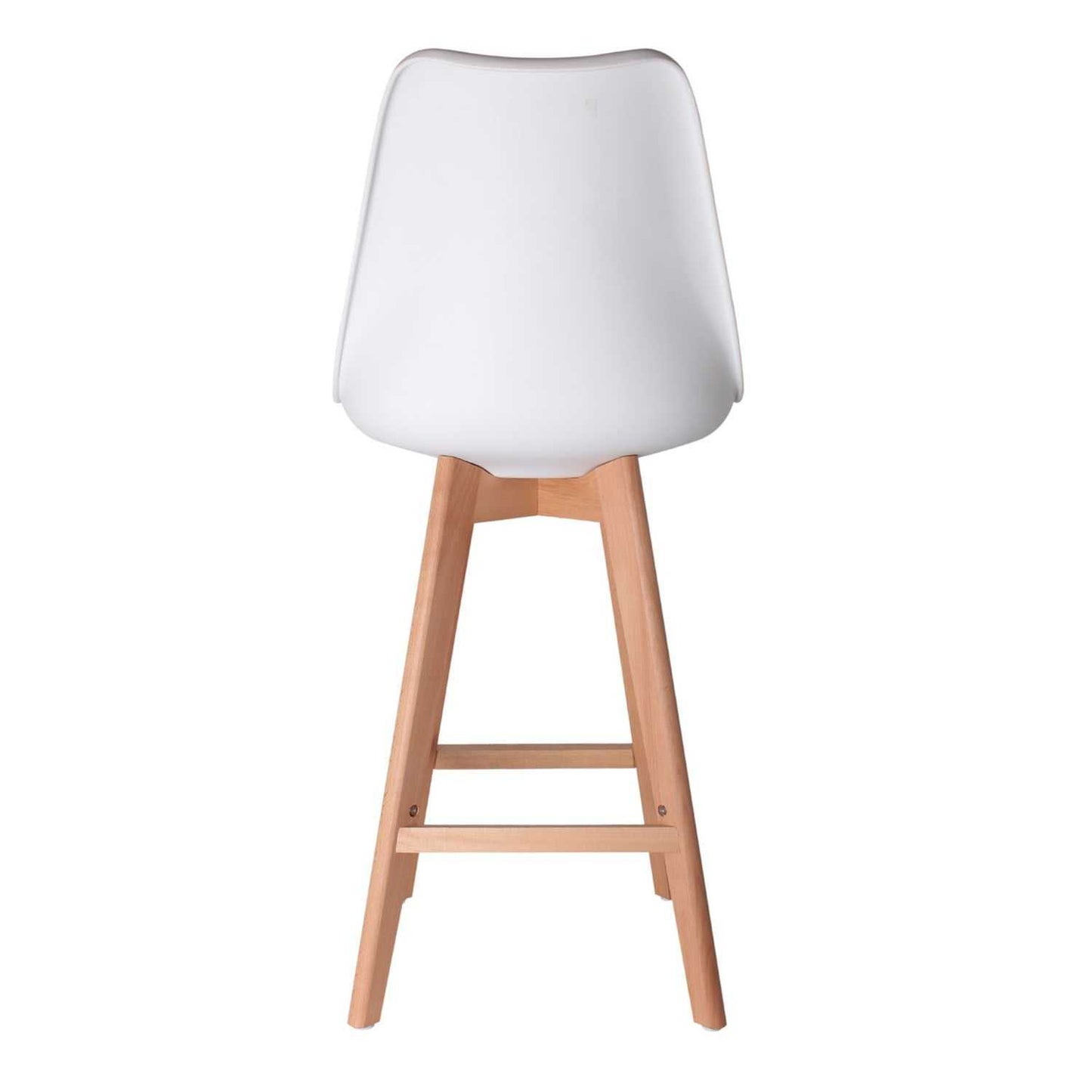 CHAISE DE BAR PP BLANCHE PIEDS BOIS