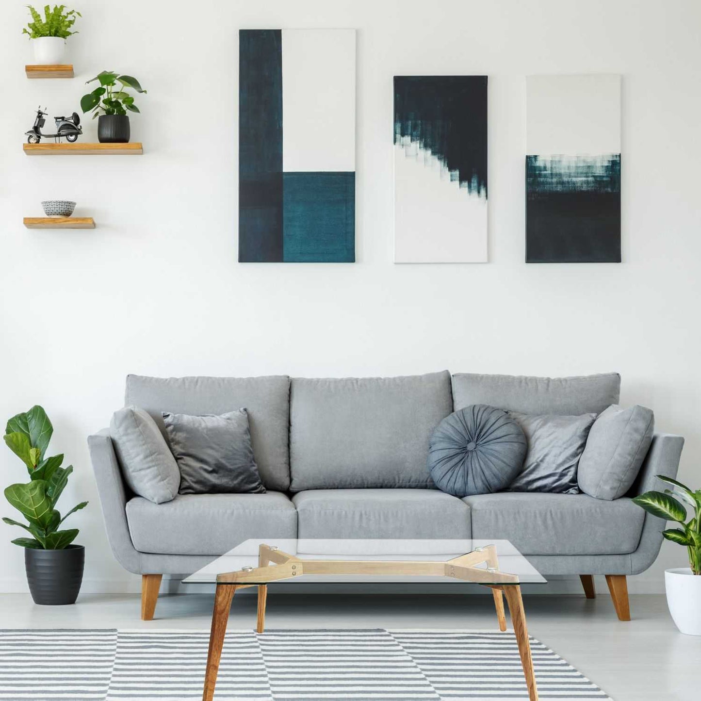 TABLE RECTANGULAIRE EN VERRE 110X60X45CM