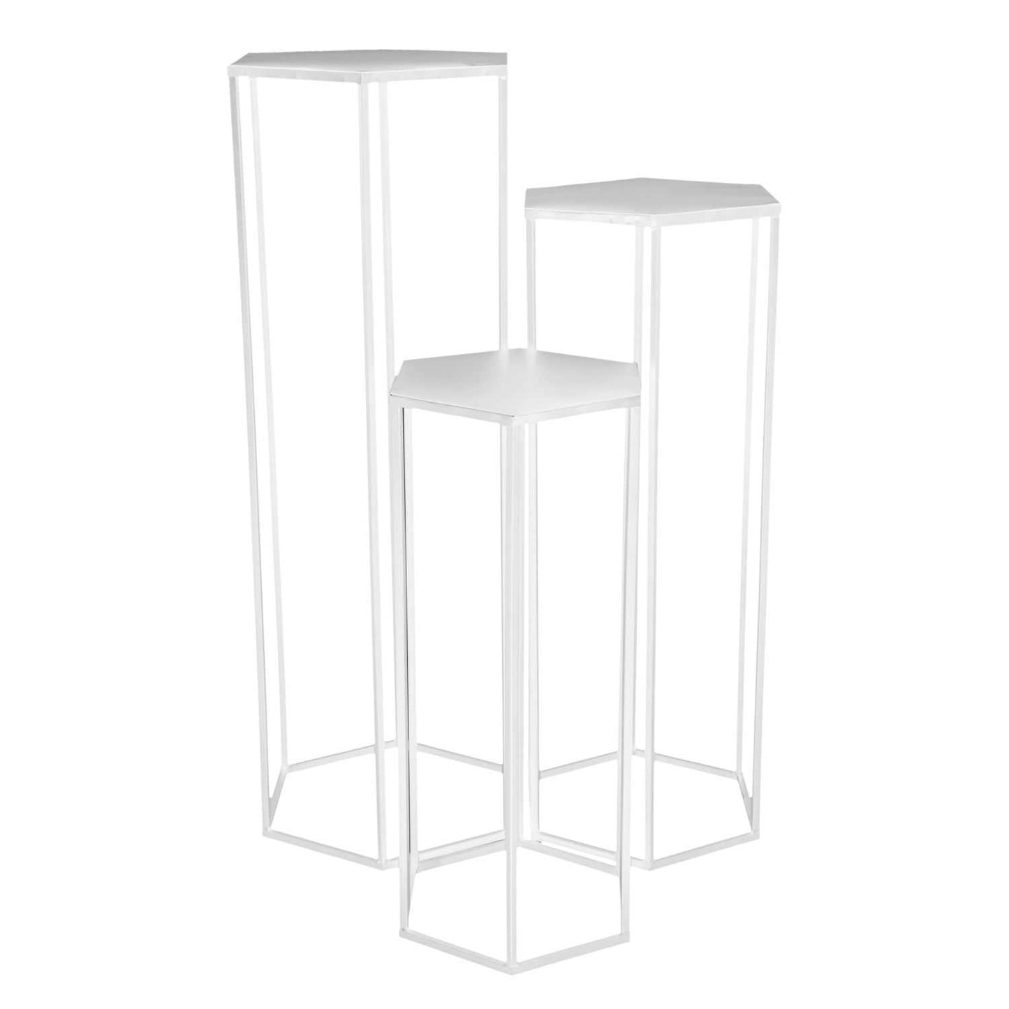 SELLETTE GIGOGNE METAL BLANC - LOT DE 3