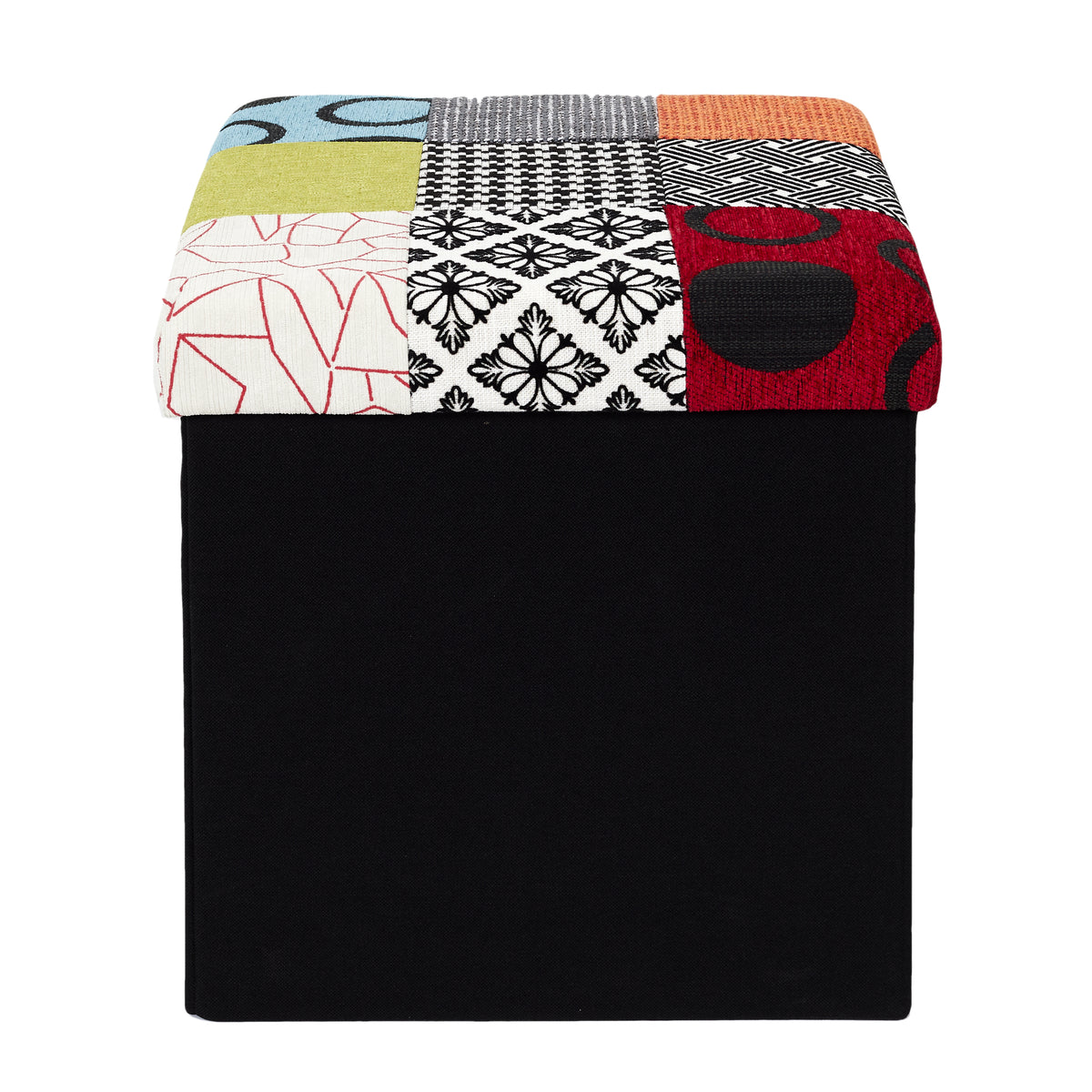 COFFRE POUF PLIABLE PATCHWORK